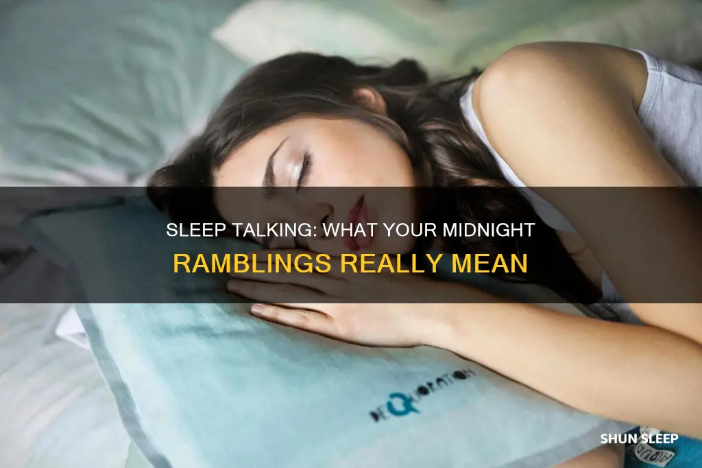 does talking in your sleep have meaning