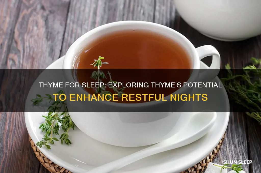 does thyme help you sleep