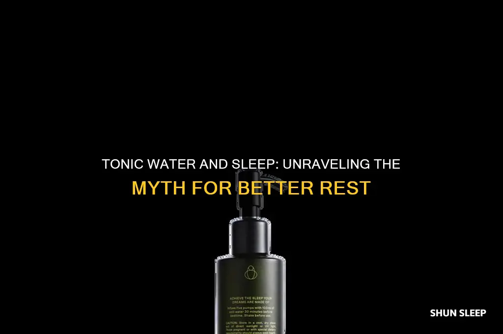 does tonic water help you sleep