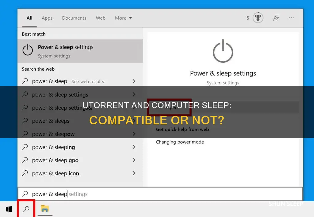 does utorrent work when computer sleep