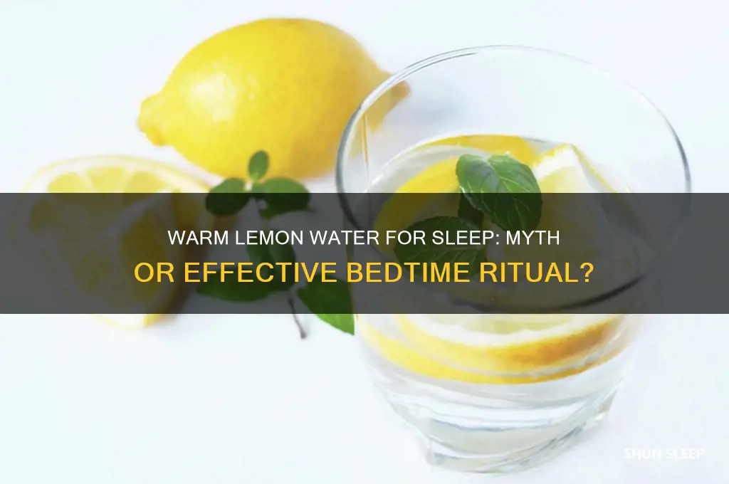 does warm lemon water help you sleep