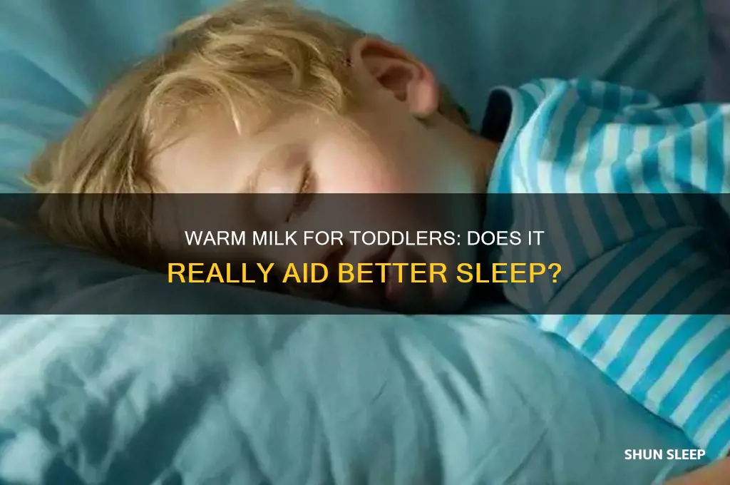 does warm milk help toddlers sleep