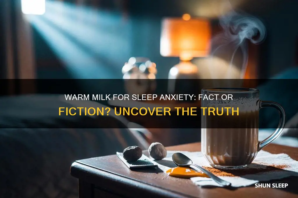 does warm milk help you sleep anxiety