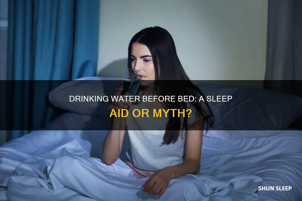 does water before bed help sleep