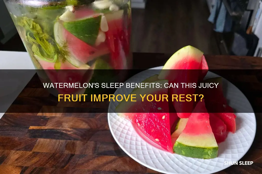 does watermelon help you sleep