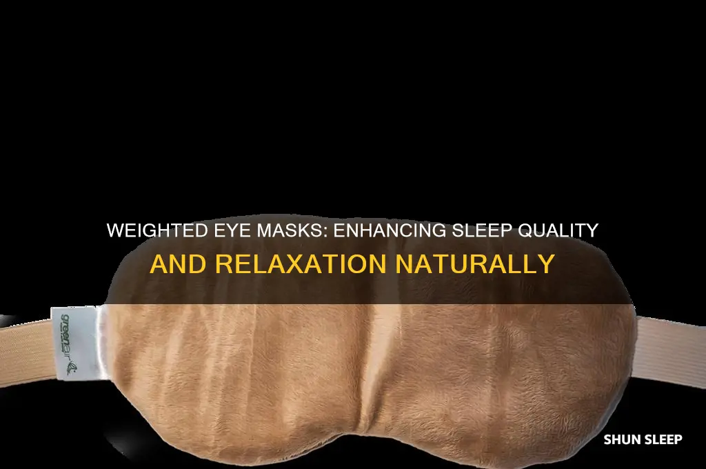 does wieght one the eyes help with sleep