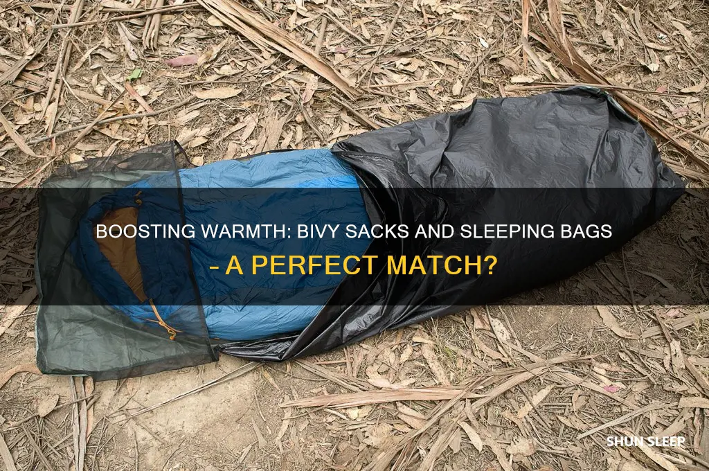 does wrapping sleeping bag in a bivy help with warmth