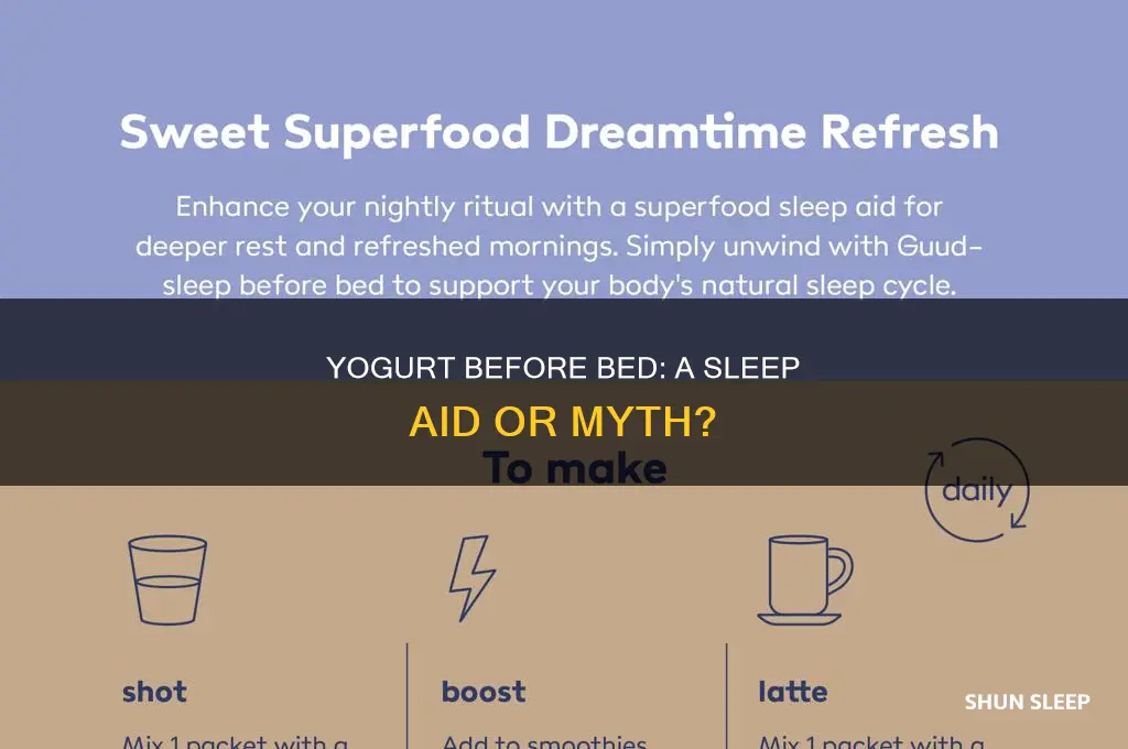 does yogurt before bed help you sleep