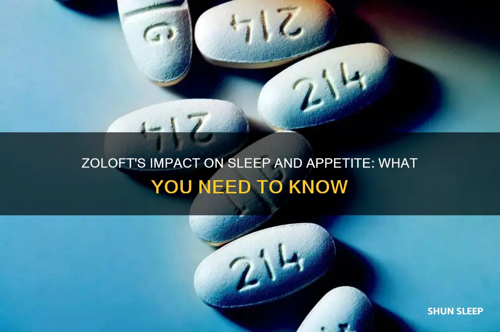 does zoloft help with sleeping and appetite