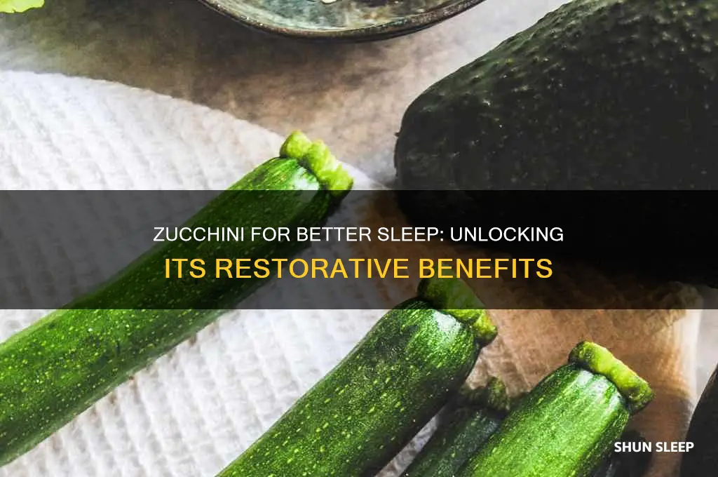 does zucchini help sleep