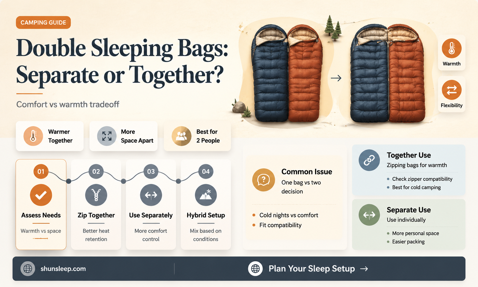 can doulbe sleeping bags be carried seperately