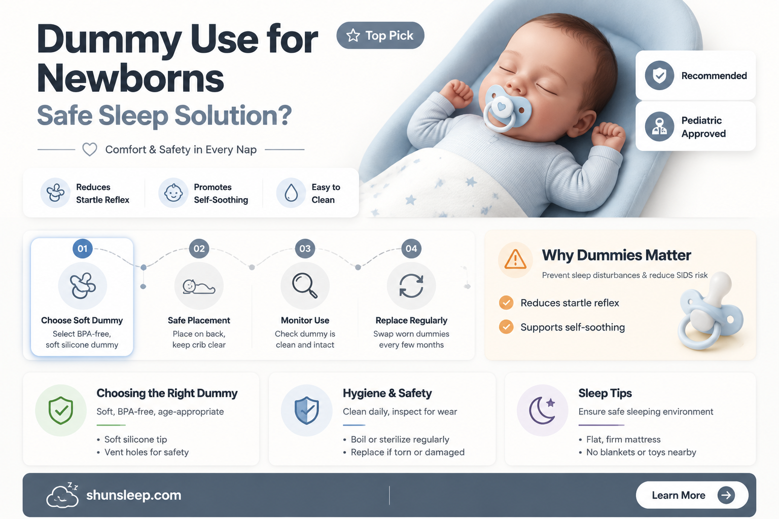can a newborn sleep with a dummy
