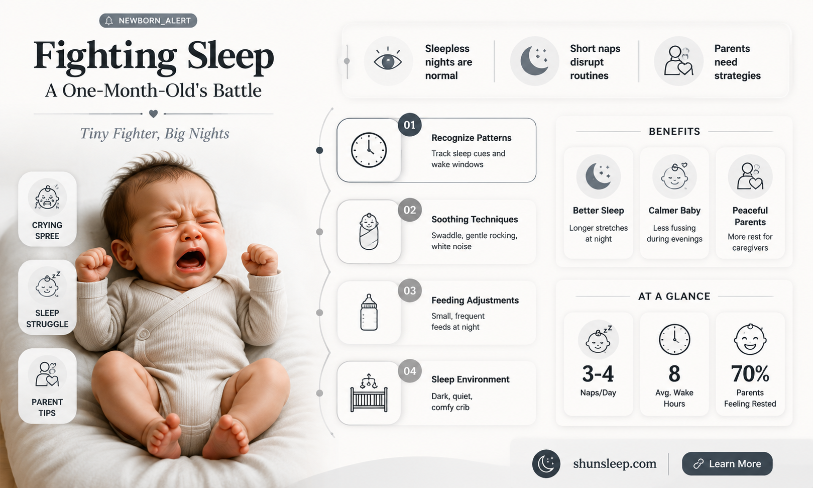 can a 1 month old fight sleep