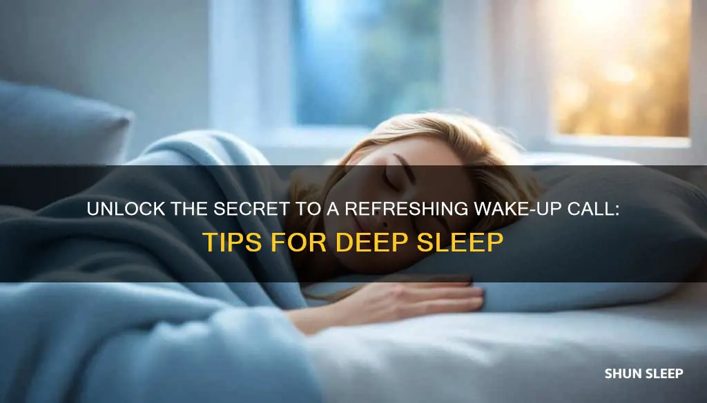 have a great sleep so you wake up refreshed