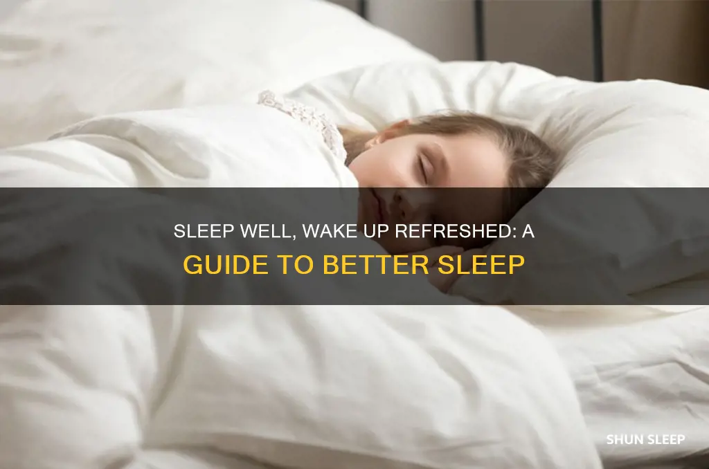 have a great sleep so you wake up refreshed