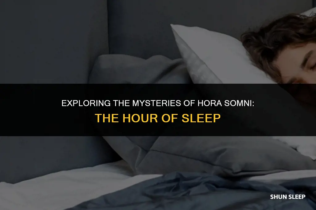 hora somni hour of sleep