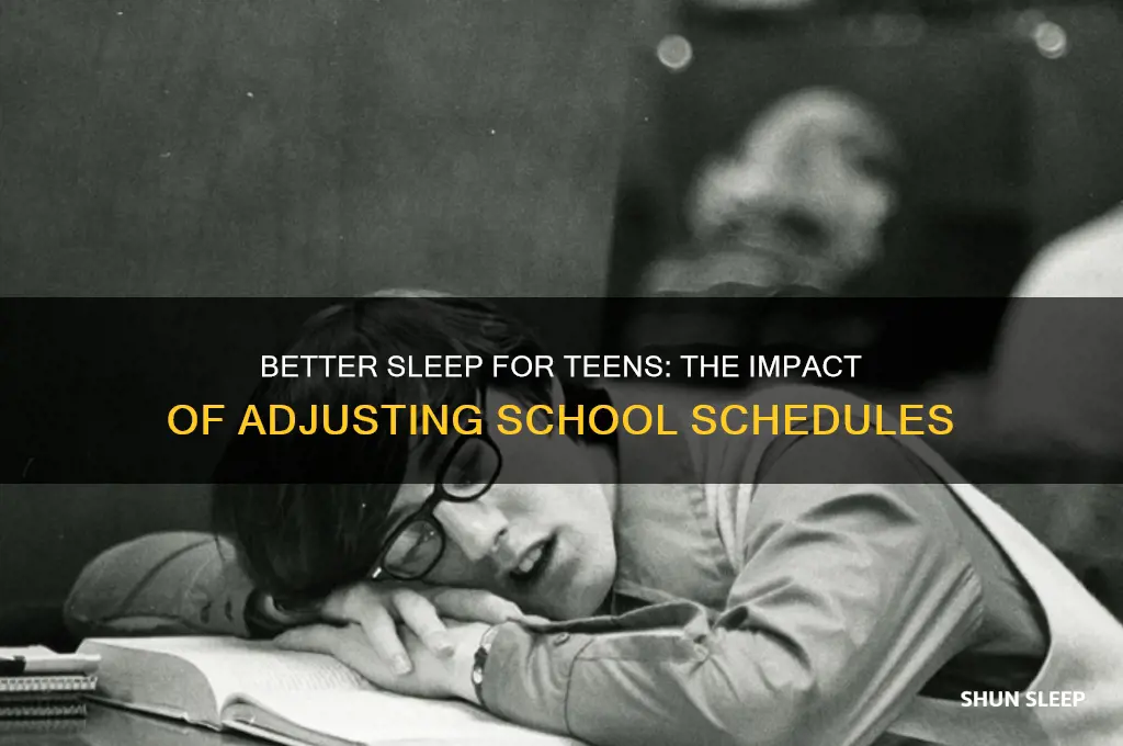 how adjusting school schedules can help teens get sleep