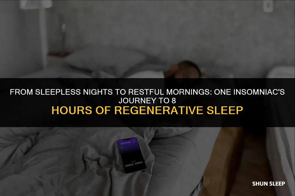 how an insomniac started getting 8 hours of regenerative sleep