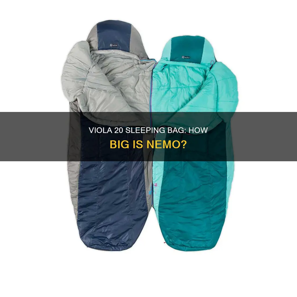 how big is nemo viola 20 sleeping bag