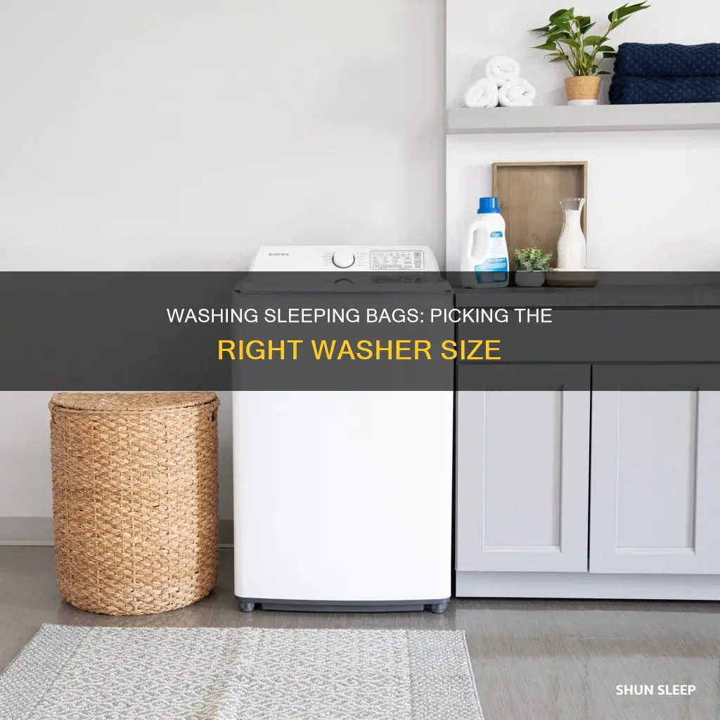 how big washer to wash sleeping bag