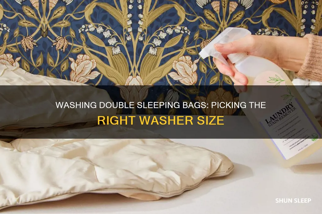 how bug of a washer for double sleeping bag
