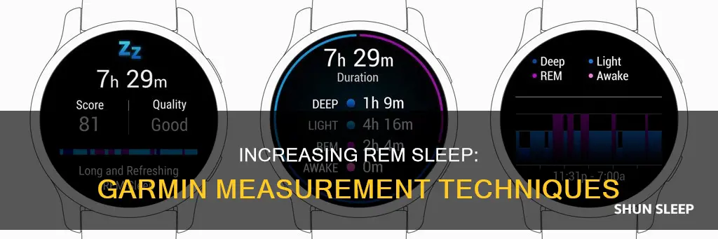 how can i add rem sleep to my garmin measure