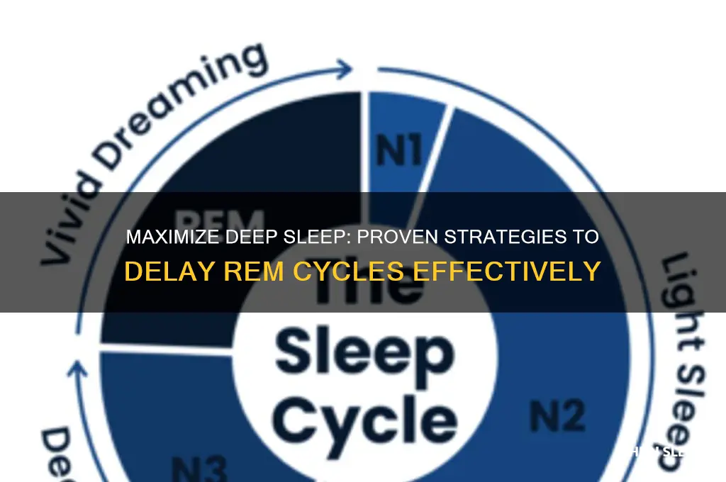 how can i delay rem and get more deep sleep