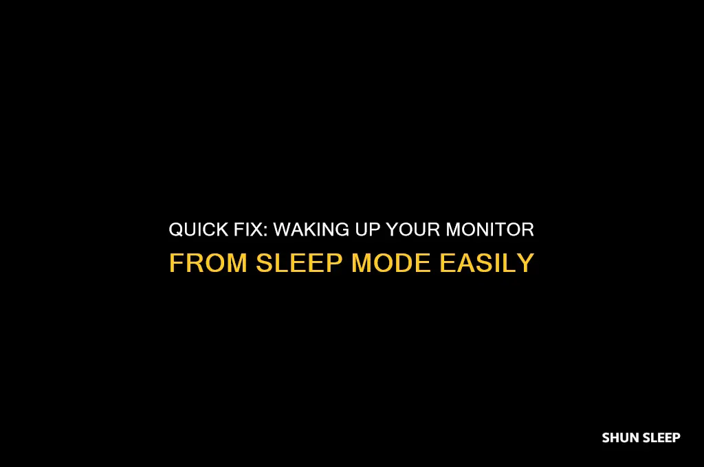 how can i get my monitor out of sleep mode