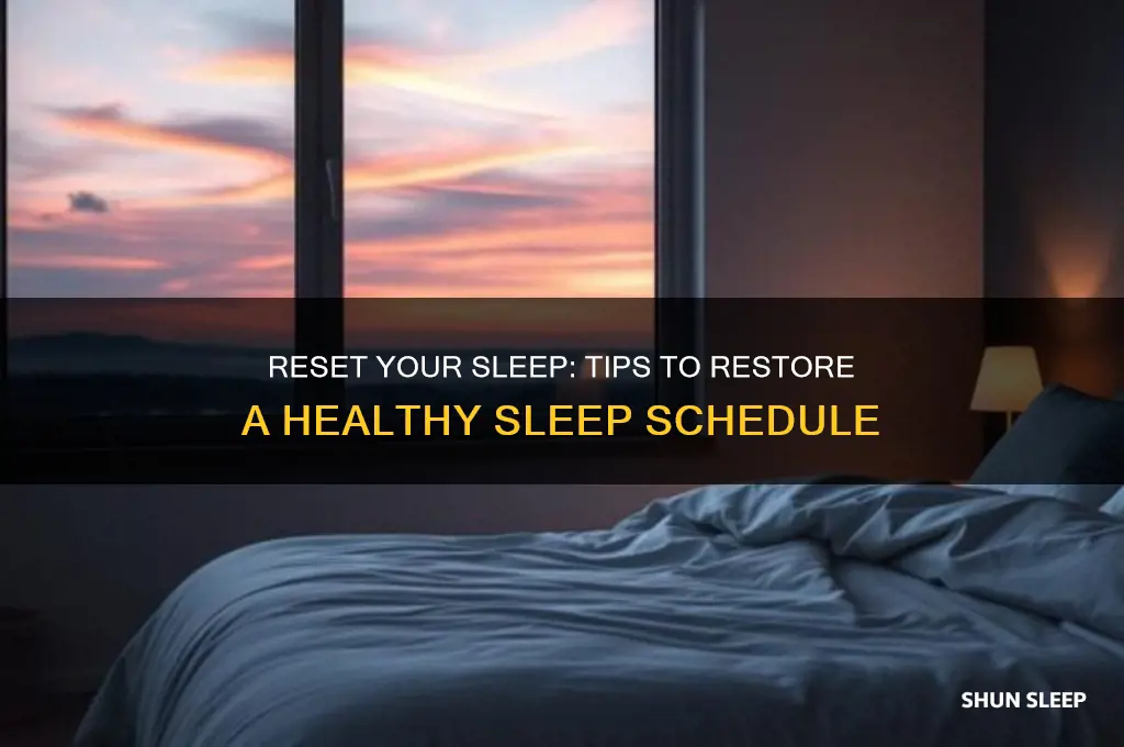 how can i get my sleeping schedule back to normal