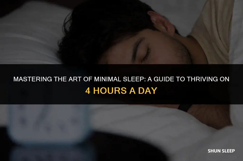 how can i sleep 4 hours a day