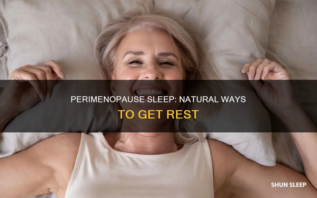 how can i sleep better during perimenopause