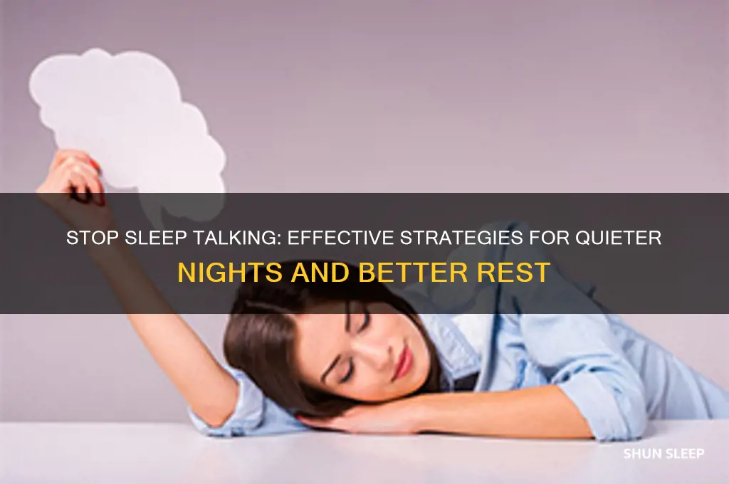 how can we get rid of sleep talking