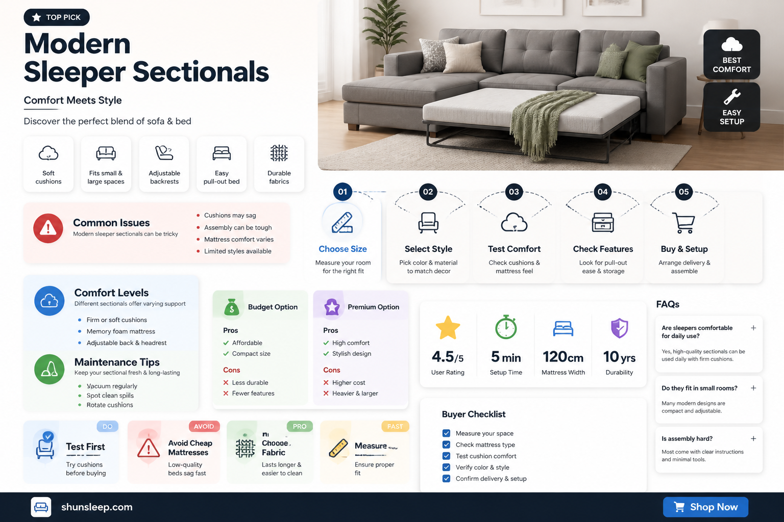 are modern day sleeper sectionals comfy