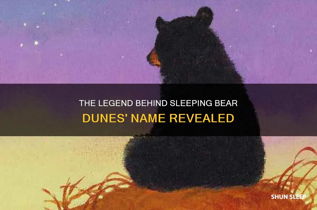 how did sleeping bear dunes get its name