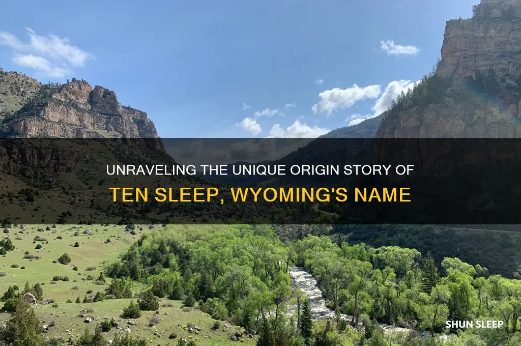 how did ten sleep wyoming get its name