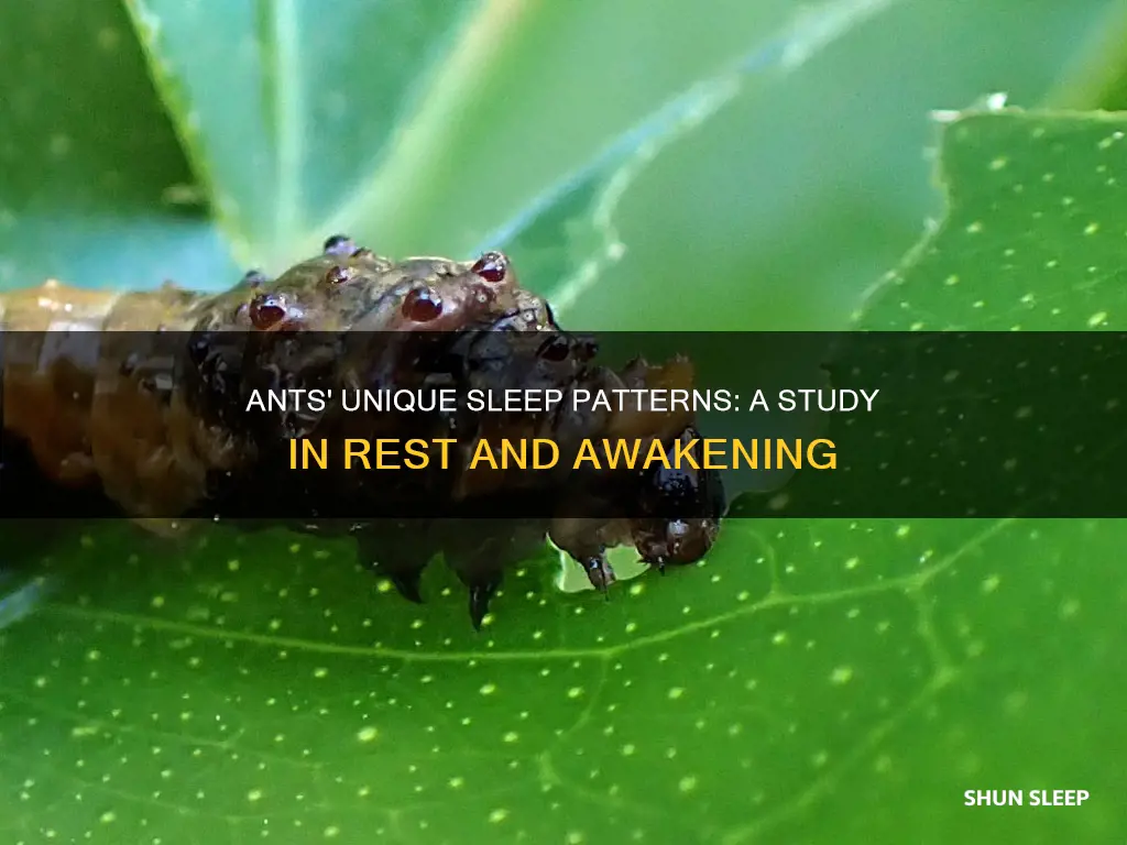 how do ants sleep and wake up