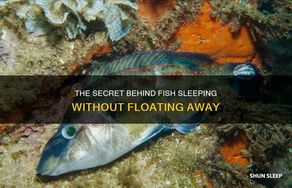 how do fish sleep without floating away