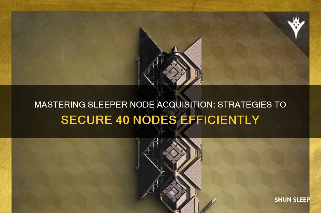 how do get 40 sleeper nodes