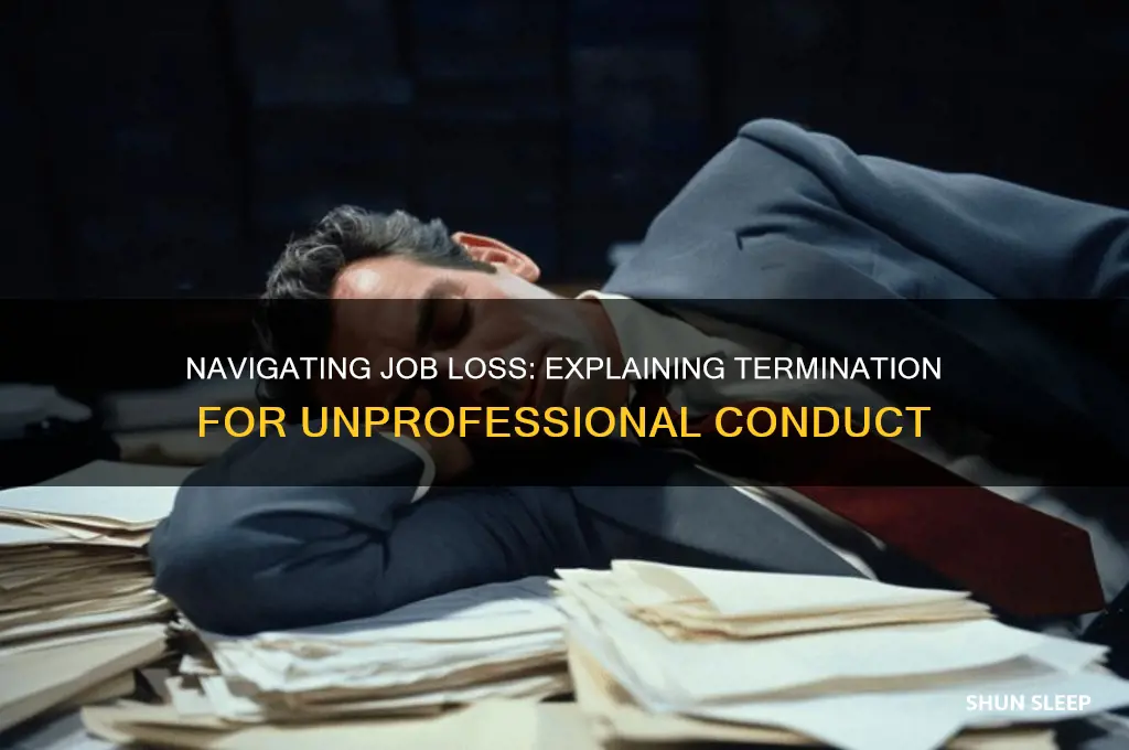 how do i explain getting fired for sleeping