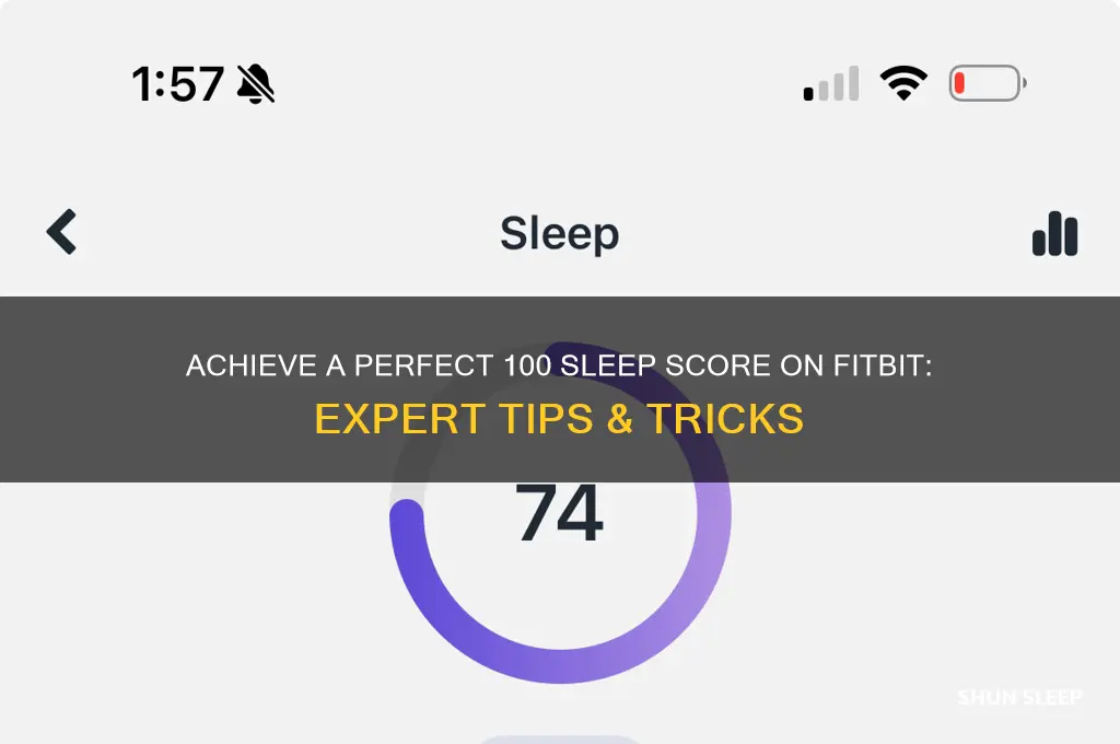 how do i get 100 on sleep fitbit