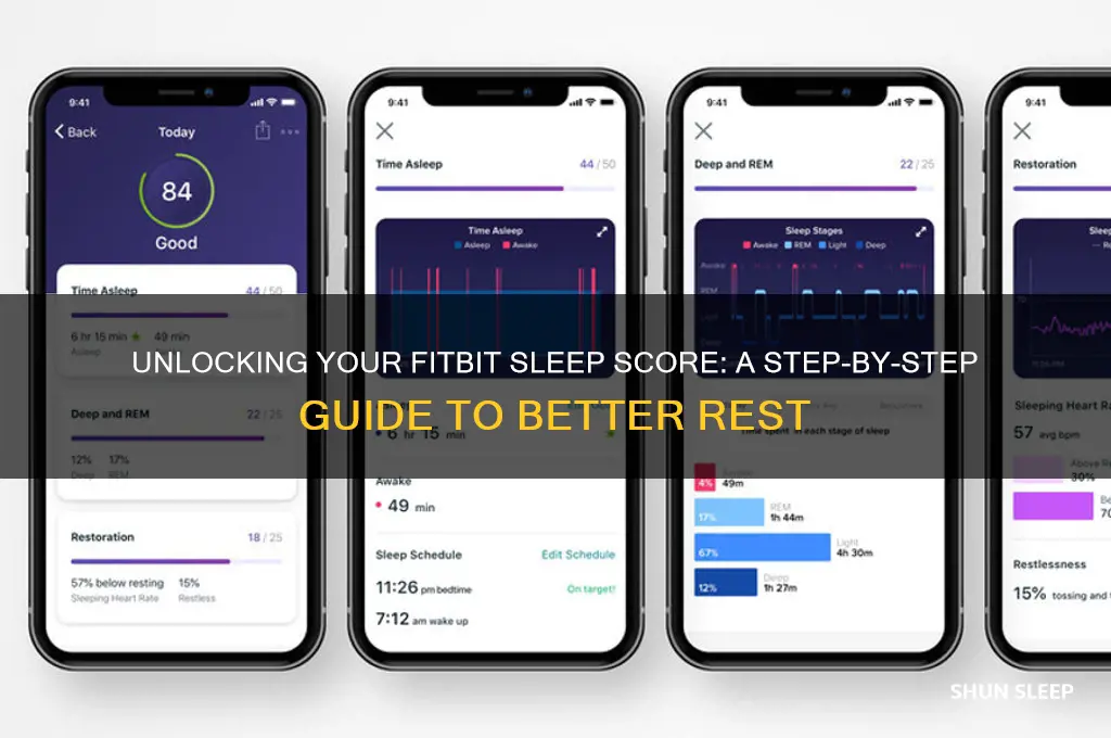 how do i get a sleep score on fitbit