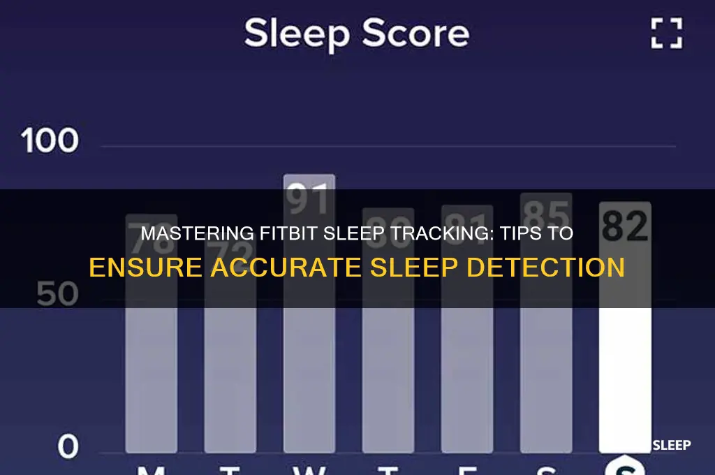 how do i get fotbit to sense sleep