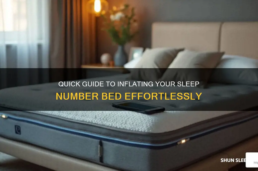 how do i get me sleep number bed to inflate