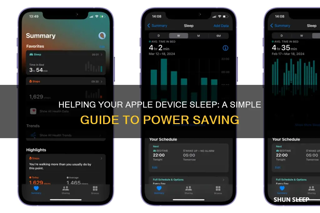 how do i get my apple to go to sleep