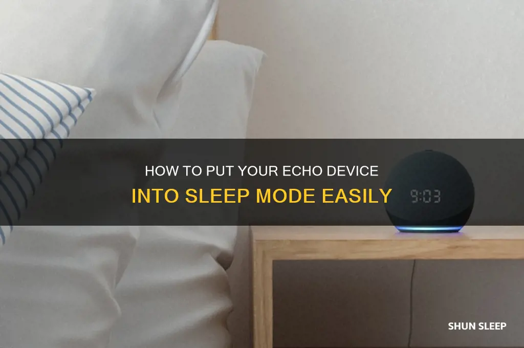 how do i get my echo to go to sleep