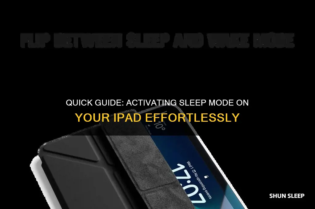 how do i get my ipad to sleep mode