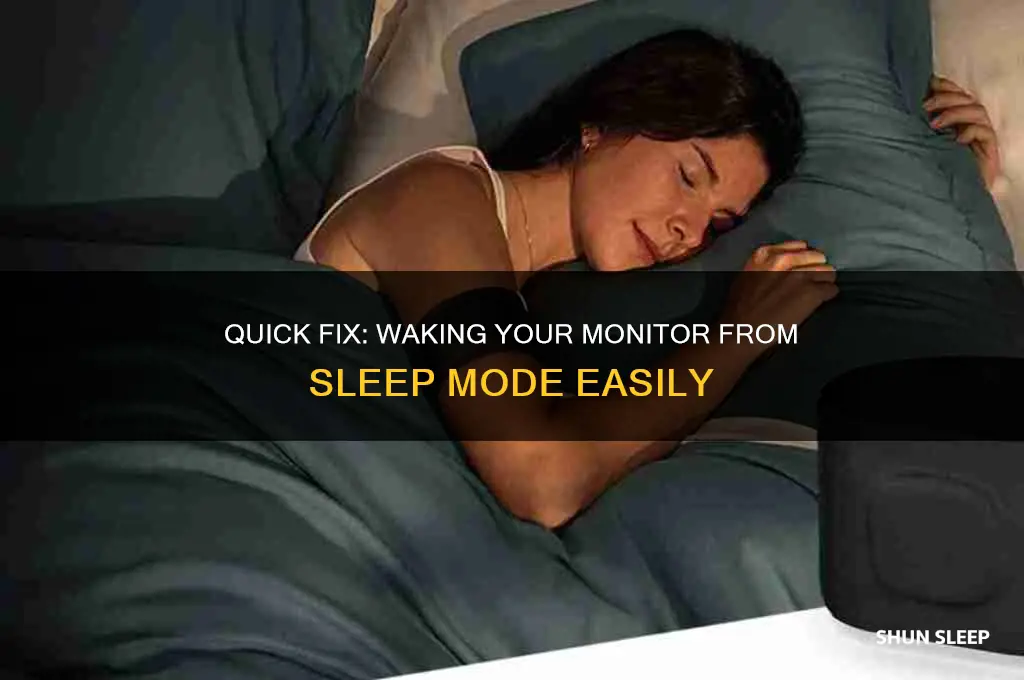 how do i get my monitor out of sleep mode