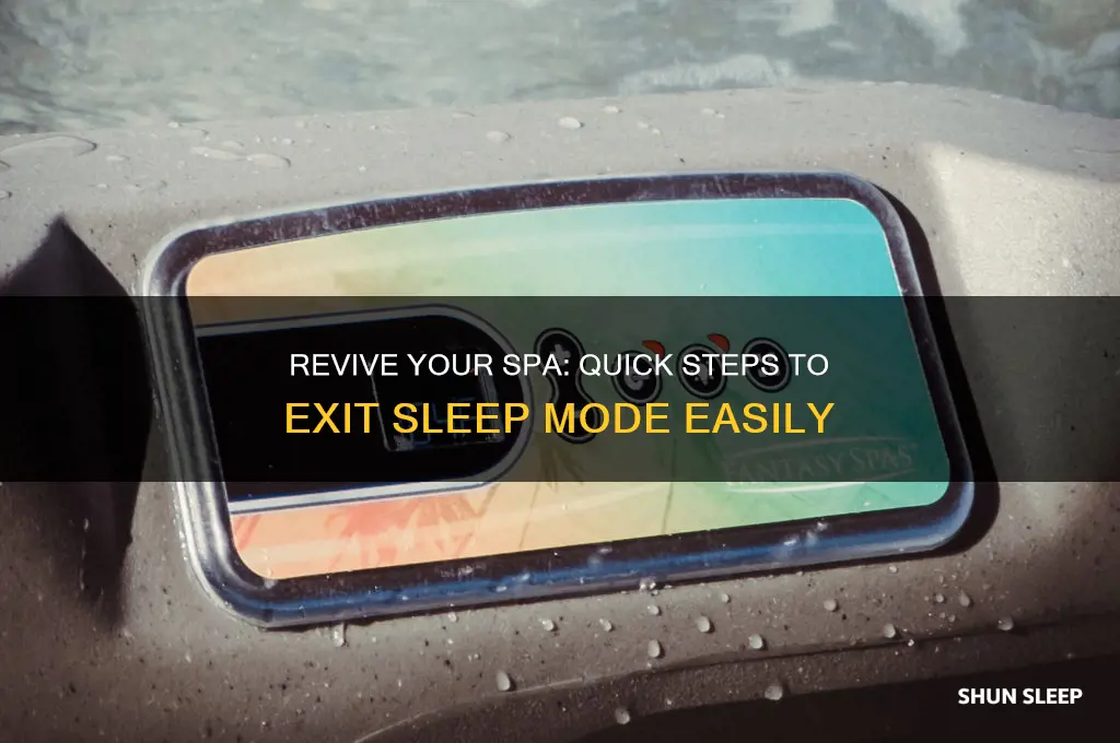how do i get my spa out of sleep mode