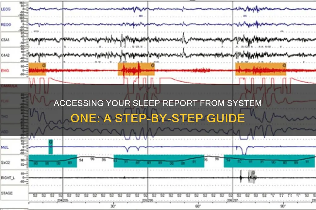 how do i get the sleep report from system one