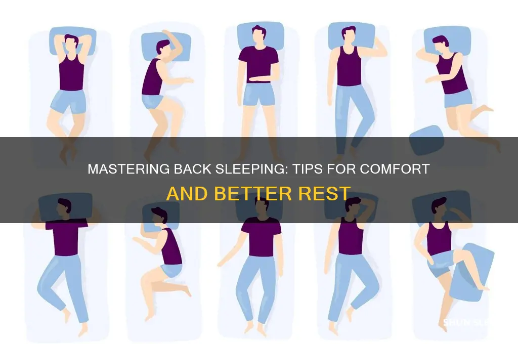 how do i get used to sleeping on my back